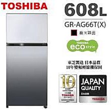 【TOSHIBA 東芝】608公升 無邊框鏡面雙門變頻冰箱 GR-AG66T(X) 歷史價格詳細信息