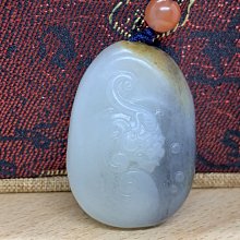 免運費 和闐玉和田玉籽料原皮飄金絲䝛貅項鍊吊墜一雙～大～H 玉體溫潤  小巧精緻 歷史價格詳細信息