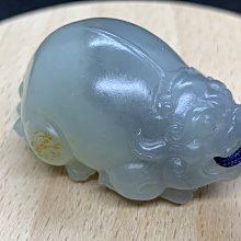 免運費 和闐玉和田玉籽料原皮飄金絲䝛貅項鍊吊墜一雙～大～H 玉體溫潤  小巧精緻 歷史價格詳細信息