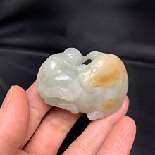 【御寶齋】--｛封侯拜相擺飾｝--和闐籽料、局部鈣化、雕象猴與螭龍‧．//特價給第一標 // 歷史價格詳細信息