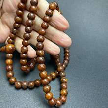【御寶齋】--｛108黃沁珠串｝--和闐黃沁籽玉、實物黃紅色更優、質油潤、皮色美、8mm．．．// 特價只給第一標 // 歷史價格詳細信息