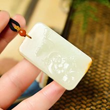 籽料佛新疆和闐玉籽料獨籽黃沁紅沁彌勒佛一夜成佛大葉吊墜掛件， 歷史價格詳細信息