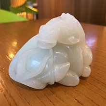 和闐羊脂糖白籽玉 鏤刻 銜芝神獸 把件 歷史價格詳細信息