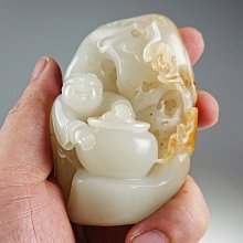 鳳崗文創---{白玉152}---和闐籽料黃玉老件—配老蜜蠟琥珀---黃玉珠尺寸約:1*1*1.4cm 歷史價格詳細信息