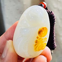 和闐玉老玉彌勒佛，(清代)，高2公分，寬3公分，厚3毫，可 古玩 老物件 舊藏 -5953 歷史價格詳細信息