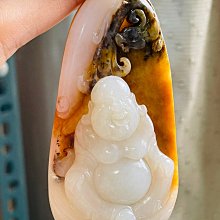 和闐籽料 黃皮白肉彌勒佛獨籽46.5g 歷史價格詳細信息