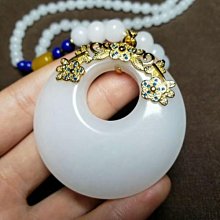 新疆和田玉白玉雙玉佩掛件羊脂玉仿古玉璧吊墜天然玉石男女玉墜 歷史價格詳細信息