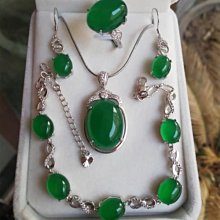 925銀鑲嵌綠玉髓觀音吊墜 玉石項鍊手鍊吊墜耳墜飾品支持 歷史價格詳細信息