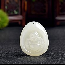 新疆和田玉吊墜女款天然玉石掛件玉佩青白玉項鏈玉墜笑佛玉佛吊墜 歷史價格詳細信息