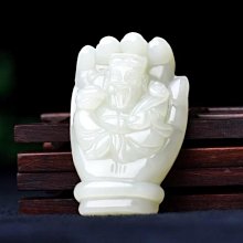 天然玉佛手吊墜白玉項墜天然玉掌上明珠情侶玉石項鏈【爆款】 歷史價格詳細信息