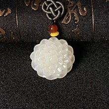 天然和田玉吊墜白玉蓮花項鍊玉墜玉佩男女情侶款 歷史價格詳細信息
