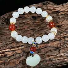 玉石手串 玉石手串 手鏈 和田玉手鏈男純銀生肖虎本命佛護身本命年佛珠手串虛空藏 歷史價格詳細信息