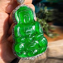 冰種翡翠觀音吊墜掛件男女款冰透A貨 歷史價格詳細信息