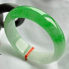 ，白底青陽綠雕花翡翠手鐲，圈口57.8，瓷白底，陽綠花， 和田玉 玉石 收藏 -3525 歷史價格詳細信息