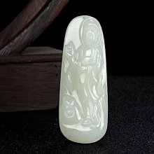 和田玉玉石觀音菩薩吊墜白玉轉運保平安玉器人物掛件玉佩掛飾 歷史價格詳細信息