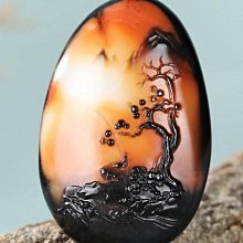 新疆和田玉意境山水吊墜羊脂玉紅沁皮籽料閑情雅致掛件男女款玉墜 歷史價格詳細信息