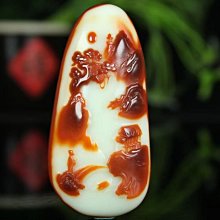 收藏級新疆和田玉觀音掛件羊脂玉紅沁皮籽料坐蓮觀音吊墜男款玉墜 歷史價格詳細信息