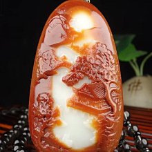 保真新疆和田玉籽料項鏈男女士掛繩玉鏈正品天然紅玉吊墜附送證書 歷史價格詳細信息