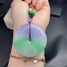 翡翠吊墜冰種平安扣掛件k金鑲嵌緬甸天然A貨尺寸16.5× 歷史價格詳細信息