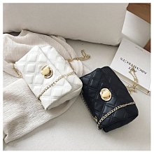 菱格紋鍊條單肩包【BA027】單肩包 包包 小眾包 大容量包包 斜背包 凱莉包 鍊條包 菱格紋包-陽光優選 歷史價格詳細信息