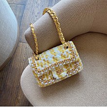 菱格編織小香鏈條圓筒秋冬手提女包2024新款時尚箱子單肩復古斜挎-時尚箱包 歷史價格詳細信息