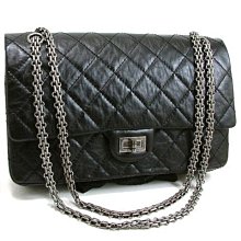 CHANEL 2.55經典菱格紋小牛皮鏈帶WOC斜背包(黑色) 歷史價格詳細信息