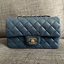 CHANEL Mini Flap Bag經典菱格紋小羊皮金釦鏈帶翻蓋斜背包(白色) 歷史價格詳細信息