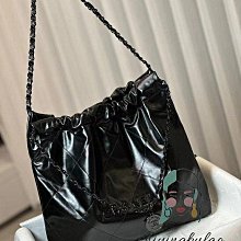 歐洲二手 Chanel 香奈兒 22Bga 24P so black 全黑色mini垃圾袋 歷史價格詳細信息