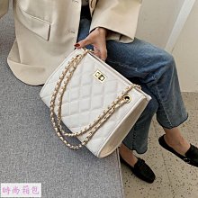 【新品特惠】新款ins時尚菱格 單肩包 郵差包 簡約潮流斜跨包 百搭職場小方包--麥包包 歷史價格詳細信息