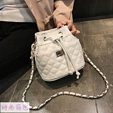 鏈條菱格迷你水桶包秋冬質感包包斜背包女手提小包包-時尚箱包 歷史價格詳細信息
