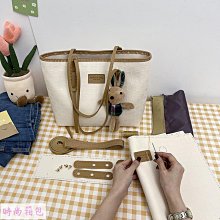 手工 DIY 手工包包  時尚菱格水桶包diy手工材料包520送女友情侶閨蜜夏季斜背包小清新-時尚箱包 歷史價格詳細信息