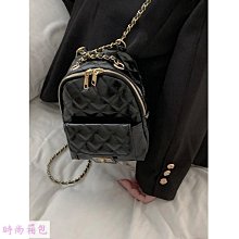 小香風菱格鏈條後揹包質感洋氣包包女 新款潮韓版百搭時尚雙肩揹包 可手提側背包 斜背包 歷史價格詳細信息