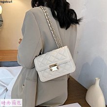 菱格鏈條包包女2024新款潮夏季時尚馬鞍包法國小眾百搭ins斜揹包-李李 韓國女裝 歷史價格詳細信息