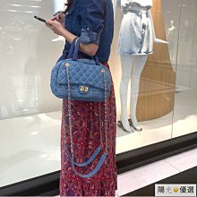 菱格紋鍊條包小香風牛仔保齡球方包側背包手皮包(新品)-陽光優選 價格比較,價格查詢,歷史價格詳細信息