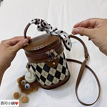 手工diy材料包自製水桶包可愛小蜜蜂單肩斜跨包潮手工編織包包女 流行 精品 歷史價格詳細信息