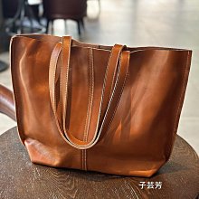 真皮女包頭層牛皮托特包簡約通勤單肩斜挎包純色手工軟牛皮大包潮 歷史價格詳細信息