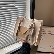 秋冬大容量手提托特包2023新款潮時尚百搭單肩包帆布印花通勤女包【心願便利店】 歷史價格詳細信息