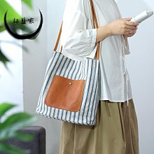 【鈷藍家】帆布郵差包文藝復古斜背包大容量單肩包小眾通勤休閑側背包 歷史價格詳細信息