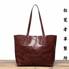 【拓荒者革製所】真皮托特包 法式復古簡約頭層油蠟牛皮大方包 復古休閒大容量真皮通勤電腦包麥穗紋理手提單肩包 歷史價格詳細信息