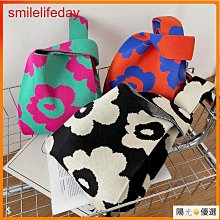 跨境針織包夏季百搭大容量購物袋撞色簡約時尚編織包包女包單肩包 歷史價格詳細信息