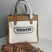 COACH CH140 丹寧印花織布半月造型兩用包.深藍 歷史價格詳細信息