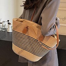 春夏編織大包包2024新款潮洋氣手提托特包女大容量通勤單肩草編包-心願便利店 歷史價格詳細信息
