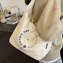 帆布包包2024新款時尚爆款托特包女大容量休閑百搭上課通勤斜挎包【心願便利店】 歷史價格詳細信息