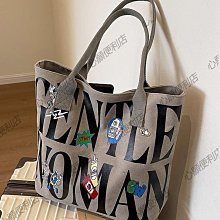 帆布大包包女2024新款春夏休閑單肩包大容量托特包上課通勤手拎包-心願便利店 歷史價格詳細信息