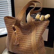 沙灘編織包包女2024新款潮時尚爆款托特包女包大容量單肩包草編包-心願便利店 歷史價格詳細信息