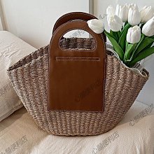 春夏編織大包包2024新款潮洋氣手提托特包女大容量通勤單肩草編包-心願便利店 歷史價格詳細信息