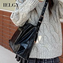 IELGY 撞色帆布水桶包女大容量單肩包斜挎包 流行 精品 歷史價格詳細信息