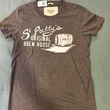 Abercrombie and Fitch A&F 男生灰色短T S號 絨布印刷 全新正品 美國購回 酒桶圖案 厚棉款 厚棉材質 重磅厚棉款 AF絕版材質 價格比較,價格查詢,歷史價格詳細信息