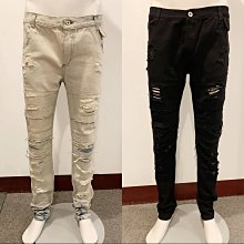 破壞牛仔褲  27-38碼 丹寧褲男 長褲 牛仔小腳褲 韓版 男褲 男裝 褲子 休閒褲男 窄管褲 男生彈力長褲 男生衣著-22號穿搭 歷史價格詳細信息