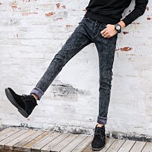 男式牛仔褲男士加絨青年韓版褲修身牛仔褲彈力韓版時尚男褲小腳褲 Y817 歷史價格詳細信息